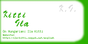 kitti ila business card